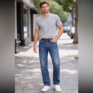 Levi’s 505 Regular Fit Straight Leg Jeans Medium Wash — W30 L31